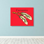 Apache Feathers Thunder_Cove Canvas Afdruk (Insitu (Houten vloer))