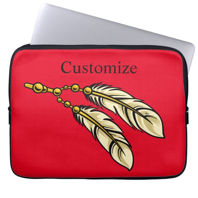 Apache Feathers Thunder_Cove Laptop Sleeve (Voorkant)