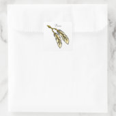 Apache Feathers Thunder_Cove Vierkante Sticker (Tas)
