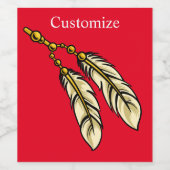 Apache Feathers Thunder_Cove Wijn Etiket (Enkel label)