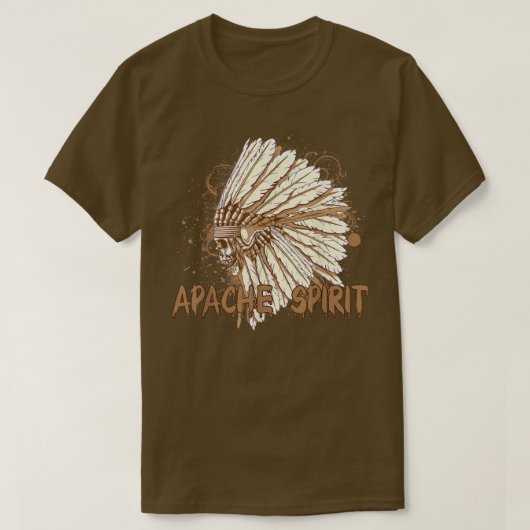 Apache Head Spirit Costume Cool Easy Halloween Gif T-shirt (Design voorkant)