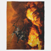 APACHE HELICOPTER FLEECE DEKEN (Voorkant)