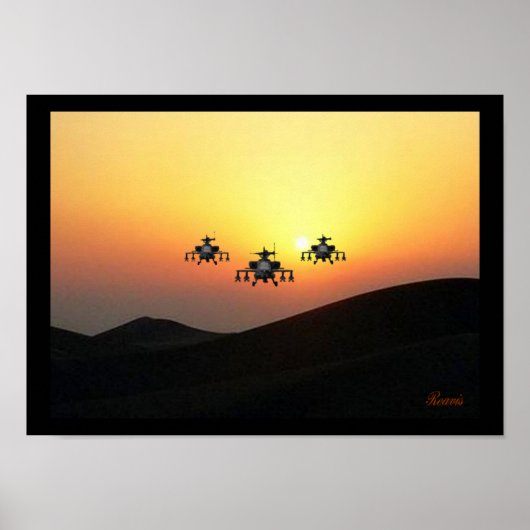 APACHE HELICOPTER POSTER (Voorkant)