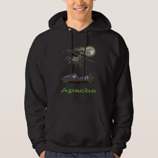 Apache-helikopter Hoodie (Voorkant)