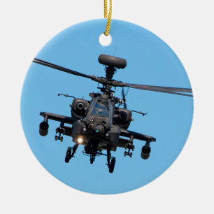 Apache Helikopter Keramisch Ornament