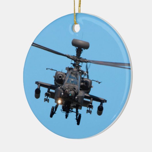Apache Helikopter Keramisch Ornament (Links)