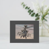 Apache Helikopter Luchtvleugels Bestemming Briefkaart (Staand voorkant)