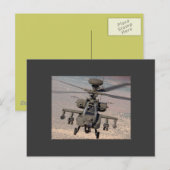 Apache Helikopter Luchtvleugels Bestemming Briefkaart (Voorkant / Achterkant)