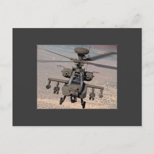 Apache Helikopter Luchtvleugels Bestemming Briefkaart (Voorkant)