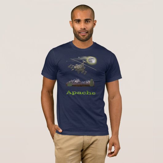 Apache-helikopter T-shirt (Voorkant volledig)