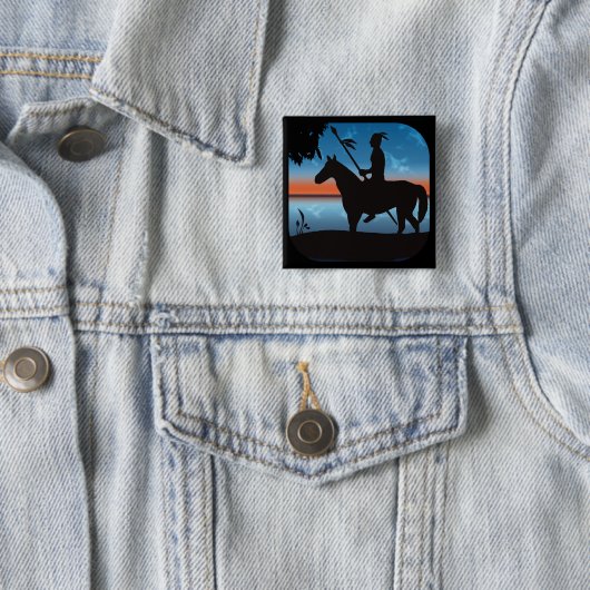 Apache Hunter Vierkante Button 5,1 Cm (In situ)