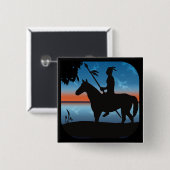 Apache Hunter Vierkante Button 5,1 Cm (Voorkant /achterkant)