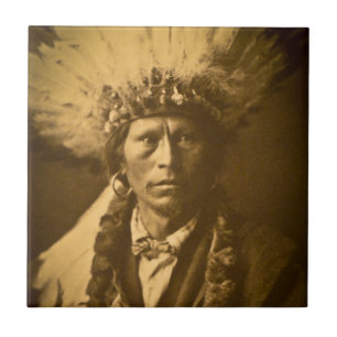 Apache Indiase Chief Garfield Jicarilla  Tegeltje
