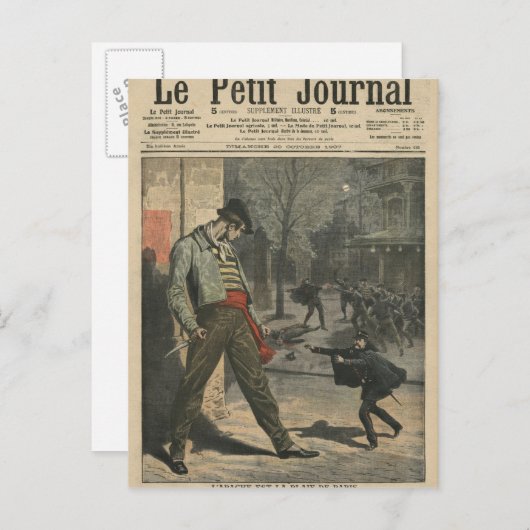 Apache is een last voor Parijs Briefkaart (Voorkant / Achterkant)