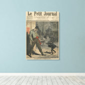 Apache is een last voor Parijs Canvas Afdruk (Insitu (Houten vloer))