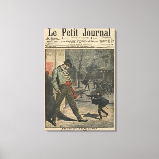 Apache is een last voor Parijs Canvas Afdruk (Voorkant)