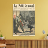 Apache is een last voor Parijs Canvas Afdruk (Insitu (Woonkamer))