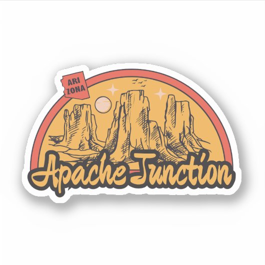 Apache Junction, Arizona Sticker (Voorkant)