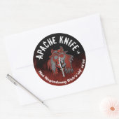 Apache Kinfe®️™️wij vechten tegen het kwaad. Stick Ronde Sticker (Envelop)
