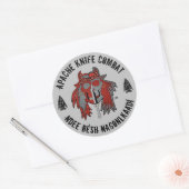 Apache Knife®™ Ronde Sticker (Envelop)