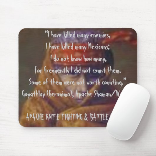 Apache Knife vecht- en gevechtstactieken Muismat (Met muis)