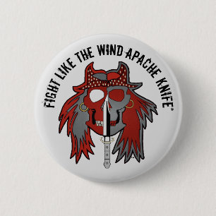 Apache Knife®™ 🇺 vecht net als de Wind Apach Ronde Button 5,7 Cm