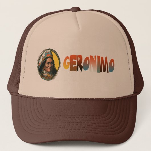 Apache-leider Geronimo Trucker Pet (Voorkant)