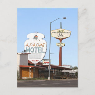 Apache Motel Bord, Tucumcari, New Mexico Briefkaart