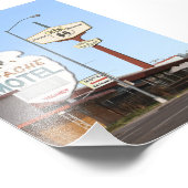 Apache Motel Sign, Tucumcari, New Mexico Foto Afdruk (Hoek)