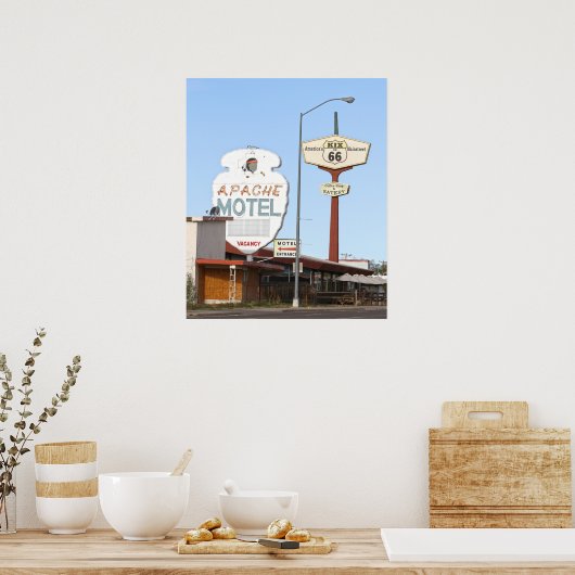 Apache Motel Sign, Tucumcari, New Mexico Poster (Keuken)