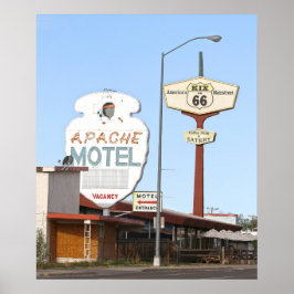 Apache Motel Sign, Tucumcari, New Mexico Poster