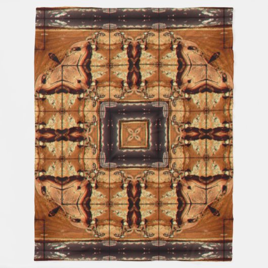 Apache Native Shaman Tribal Spirits Mandala Fleece Deken (Voorkant)