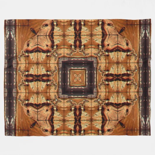 Apache Native Shaman Tribal Spirits Mandala Fleece Deken (Voorkant (Horizontaal))
