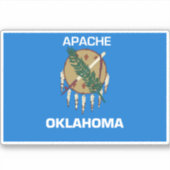 Apache Oklahoma vlag Sticker (Voorkant)