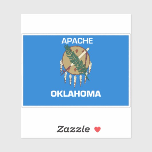 Apache Oklahoma vlag Sticker (Vel)
