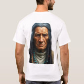 Apache Ouderling Gezicht Illustratie T-shirt (Achterkant)