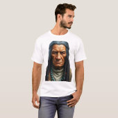 Apache Ouderling Gezicht Illustratie T-shirt (Voorkant volledig)