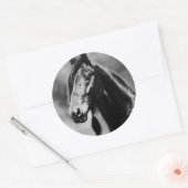 Apache paarden ronde sticker (Envelop)