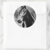 Apache paarden ronde sticker (Tas)