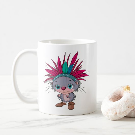 Apache porcupine koffiemok (Met donut)