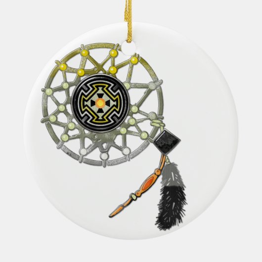 Apache Pride Native American Tribal Keramisch Ornament (Achterkant)