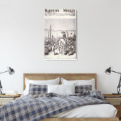 Apache Scouts leidt legerpatrouille op vervolging Canvas Afdruk (Insitu (Slaapkamer))