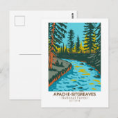 Apache Sitgreaves National Forest Vintage Briefkaart (Voorkant / Achterkant)