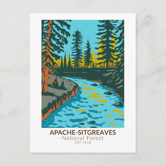 Apache Sitgreaves National Forest Vintage Briefkaart (Voorkant)