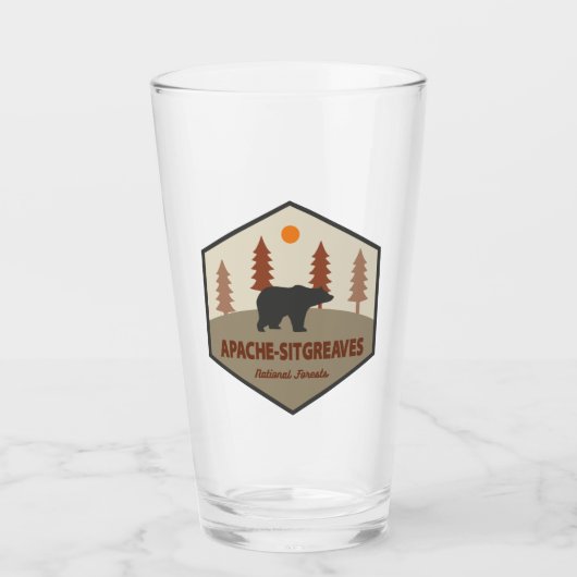 Apache-Sitgreaves National Forests Arizona Beer Glas (Voorkant)