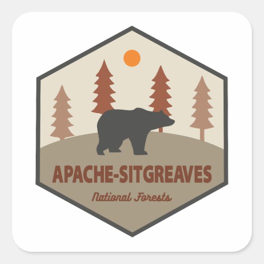 Apache-Sitgreaves National Forests Arizona Beer Vierkante Sticker (Voorkant)