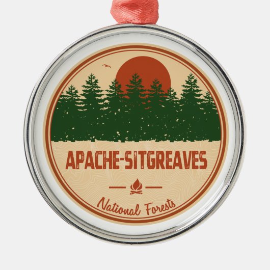 Apache-Sitgreaves National Forests Metalen Ornament (Voorkant)
