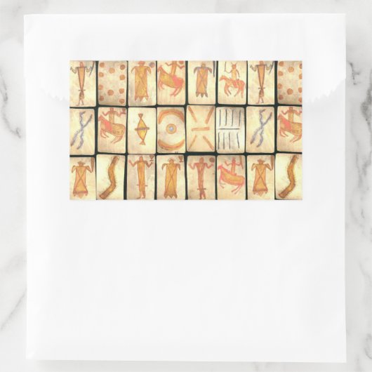 " Apache-speelkaarten" Rechthoekige Sticker (Tas)