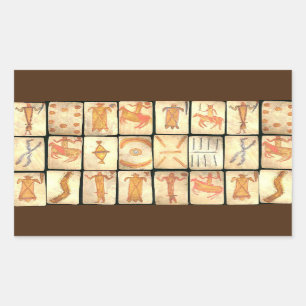 " Apache-speelkaarten" Rechthoekige Sticker