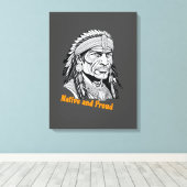 Apache Streched Canvas afdrukken (Insitu (Houten vloer))